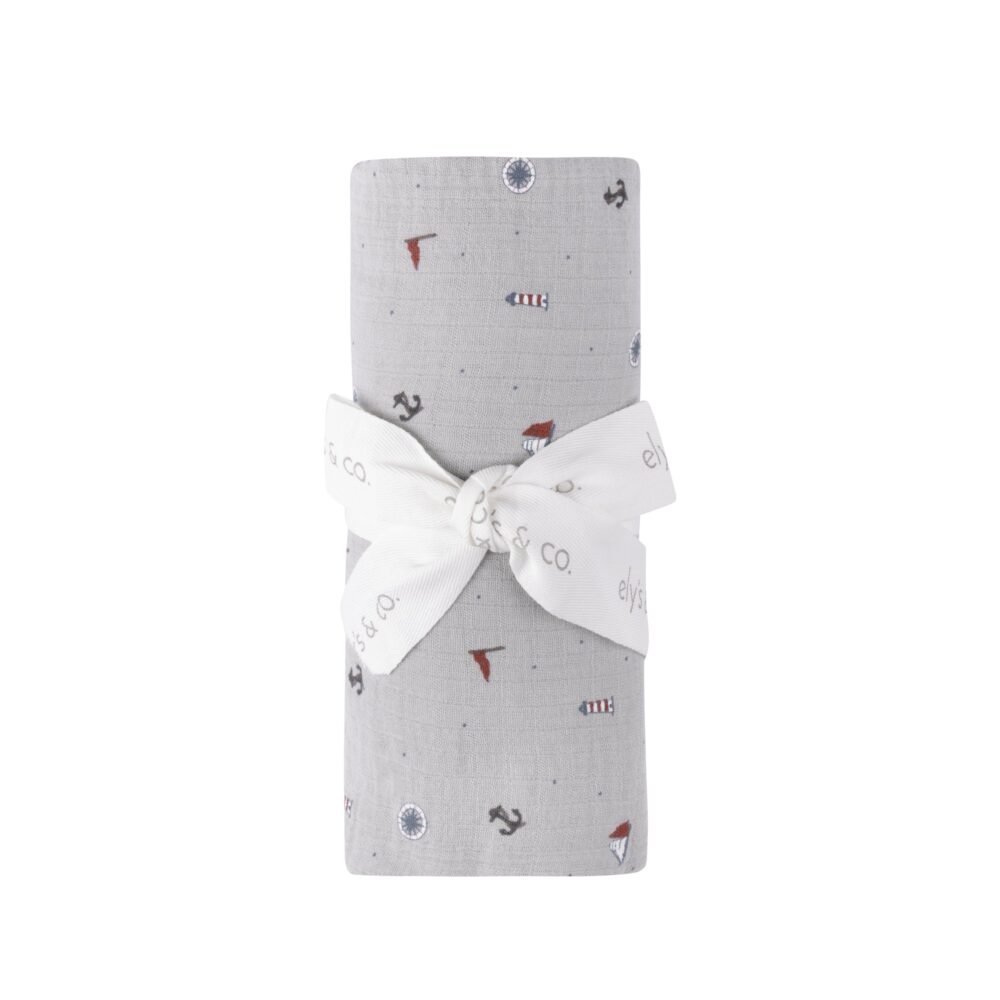 Cotton - Printed Nautical Collection - Muslin Swaddle - Image 6