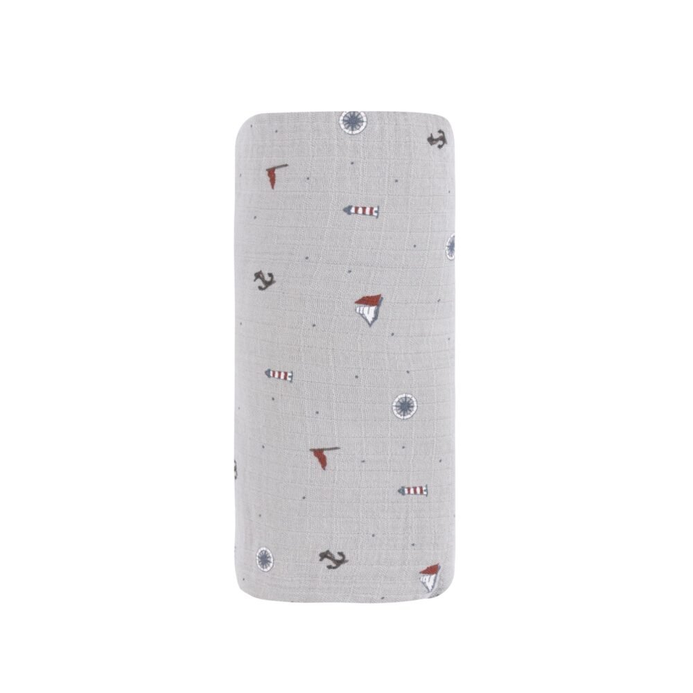 Cotton - Printed Nautical Collection - Muslin Swaddle