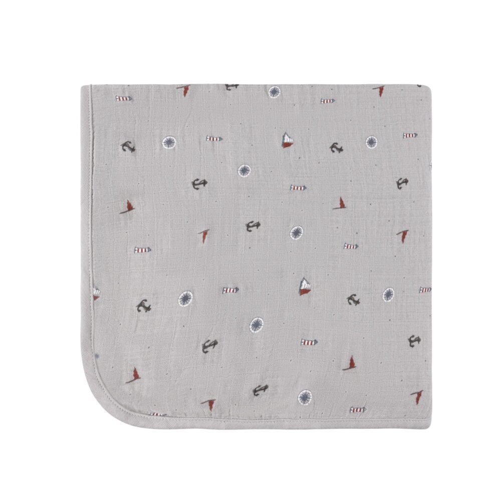 Cotton - Printed Nautical Collection - Muslin Swaddle - Image 7