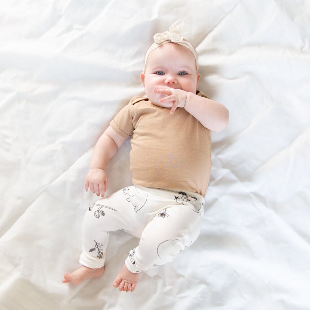 Beige Organic Baby T-Shirt - Image 3