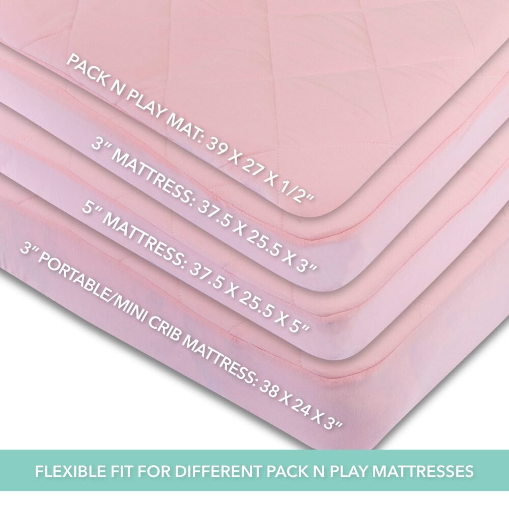 Quilted Waterproof Pack n Play | Portable Crib Sheet - Image 6