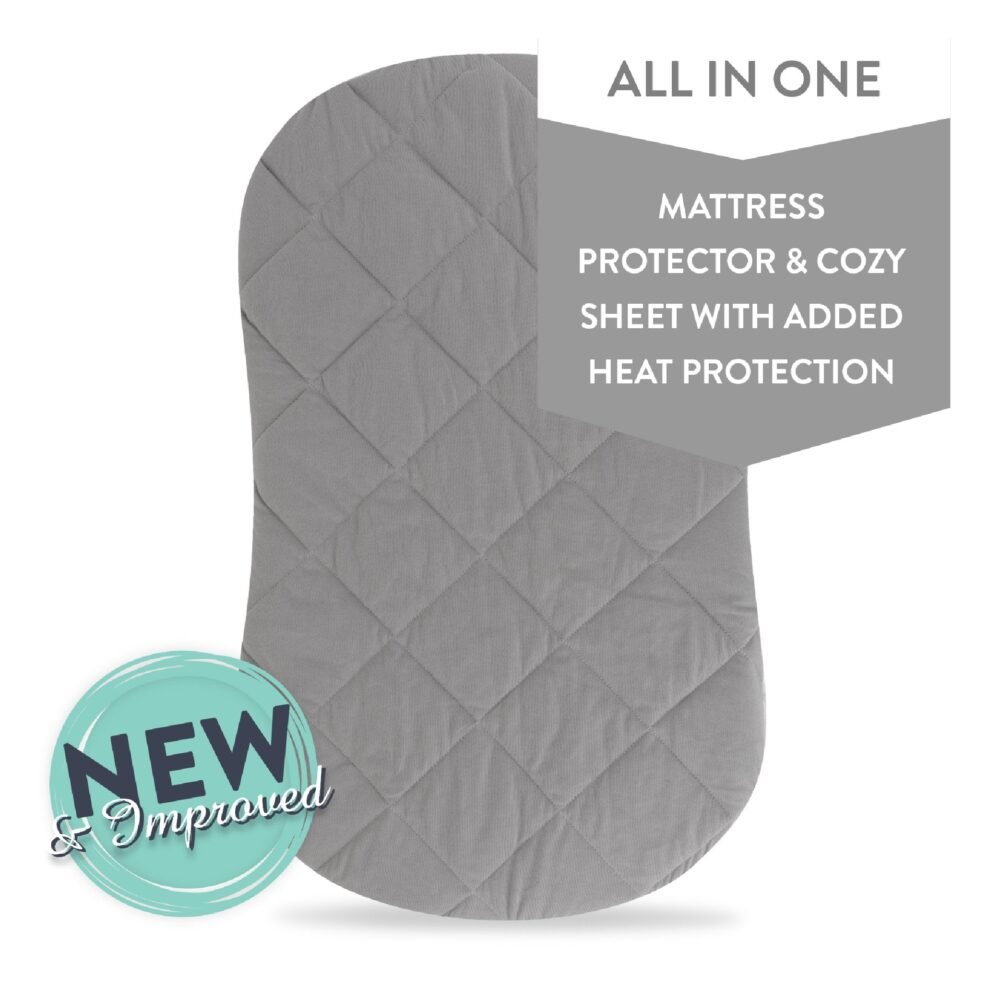 Quilted Waterproof Bassinet Sheet with Heat Protection - Image 2